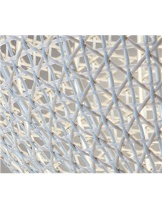 Nans ceiling pendant light - Bover - 3 hand-woven synthetic fibre shades, dimmable LED Triac 2