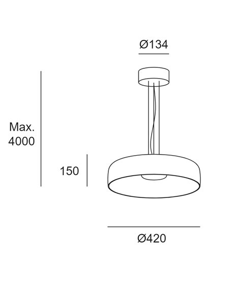 Levels pendant light - LedsC4 - Dimmable LED light in 3 colours, LED 2700-3000-4000K (Phase cut, Dali-2, Casambi)