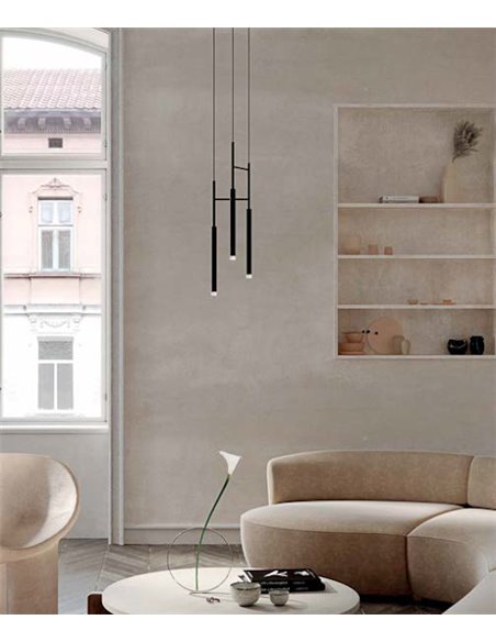 Candle pendant light - LedsC4 - Available in 2 colours, Dimmable phase cut off