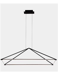 Tubs pendant light - LedsC4 - Metal pendant light black, LED 41W 3000K, Available in 90 cm and 120 cm 2