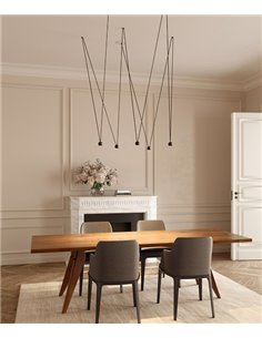 Multi Punto recessed pendant light - LedsC4 - LED light 3000K 1645 lm, Available in white or black, Dimmable 1-10V/DALI