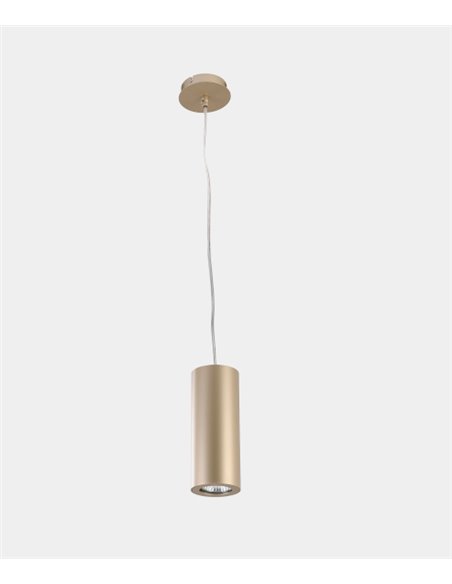 Pipe pendant light - LedsC4 - Minimalist light in 3 colours and 2 sizes, 1xGU10