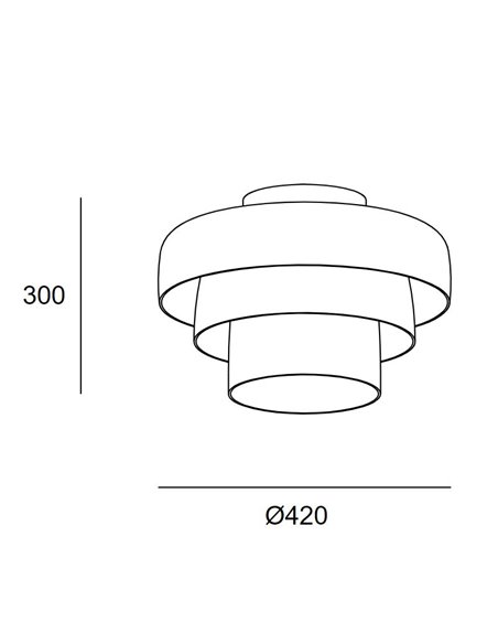 Levels Triple ceiling light - LedsC4 - LED glass light 2700-3000-4000K, Diameter: 42+32+22 cm, Dimmable phase cut, DALI, Casambi
