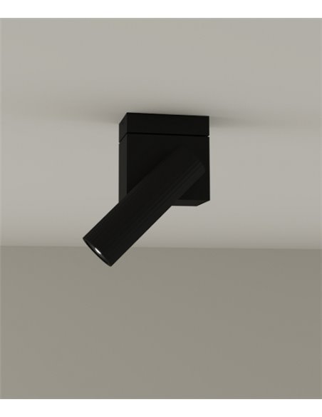 Prolix ceiling spotlight - LedsC4 - Adjustable metal light, dimmable optics to increase light angle, dimmable LED phase cut LED