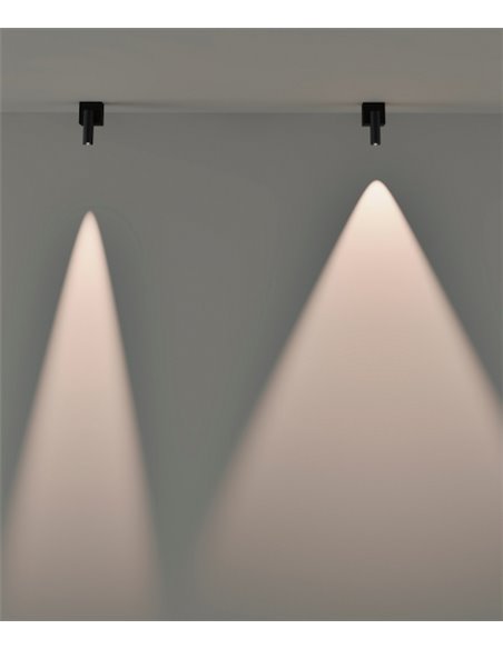 Prolix ceiling spotlight - LedsC4 - Adjustable metal light, dimmable optics to increase light angle, dimmable LED phase cut LED