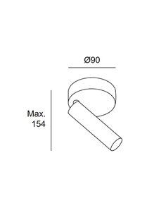 Stylus ceiling spotlight - LedsC4 - Light with adjustable spotlight, LED 3000K, Available in white and black 2