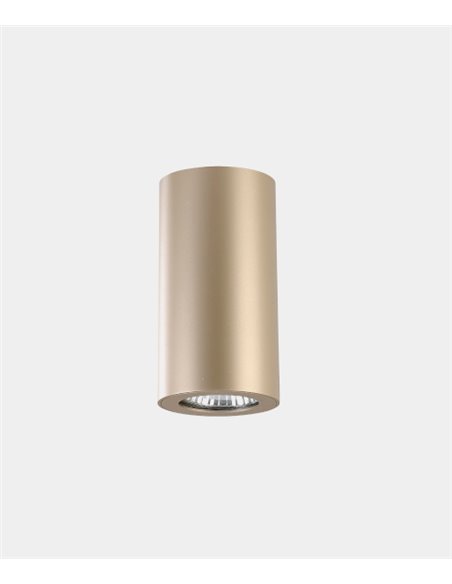 Pipe ceiling spotlight - LedsC4 - Cylindrical light in 3 colours, 1xGU10