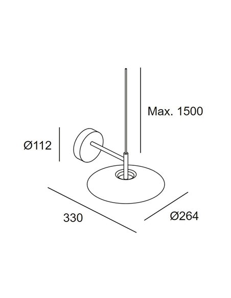 H ceiling and wall light - LedsC4 - Minimalist light in 2 finishes, Double installation, LED 2700K 570 lm