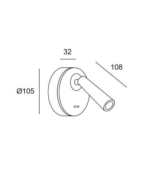 Gamma Round wall light - LedsC4 - Wall light LED 2700K, recessed/surface installation