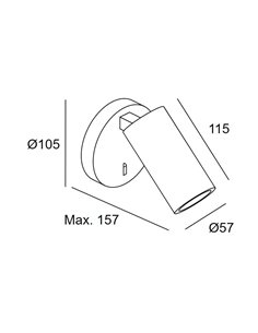 Simply wall light - LedsC4 - Reading light with adjustable spotlight, 1xGU10