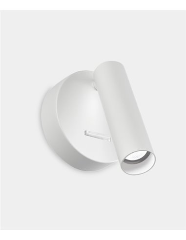 Stylus Switch wall light - LedsC4 - Reading light with switch, LED 3000K, Available in white or black