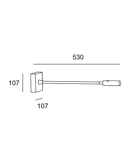 Tip wall light - LedsC4 - LED reading light 3000K, Double installation: recessed/surface mounted