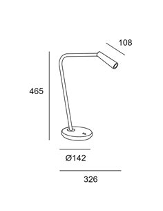 Gamma table lamp - LedsC4 - Minimalist desk lamp in 4 colours, LED 2700K 2