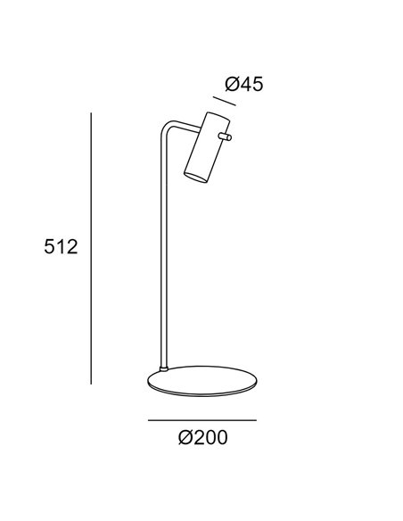 Nude Curved desk lamp - LedsC4 - Available in 3 colours, adjustable head