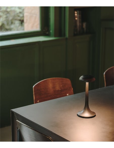 Portobello table lamp - LedsC4 - Available in 2 colours, Touch dimmer button, Charged via USB