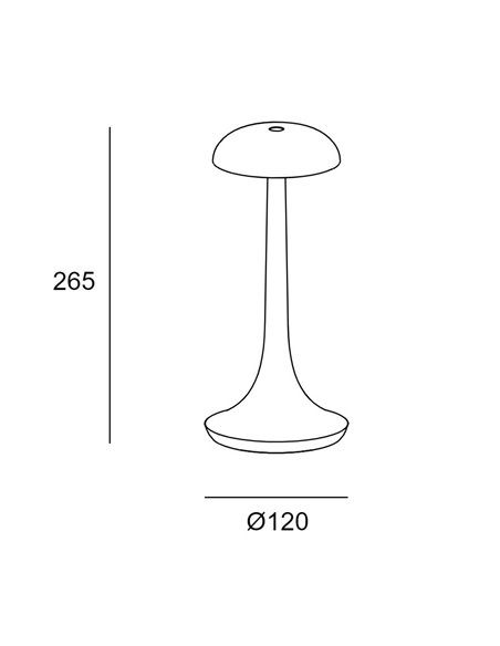 Portobello table lamp - LedsC4 - Available in 2 colours, Touch dimmer button, Charged via USB