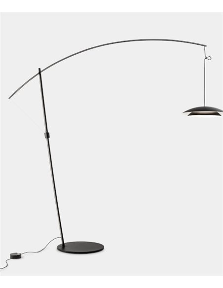 Noway smart floor lamp - LedsC4 - Reading arc lamp, Dimmable LED, Height adjustable