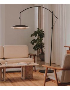 Noway smart floor lamp - LedsC4 - Reading arc lamp, Dimmable LED, Height adjustable