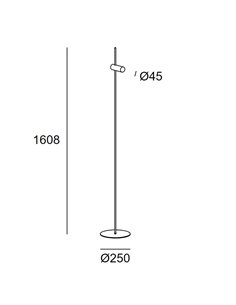 Nude Single floor lamp - LedsC4 - Minimalist floor lamp, Available in 3 sizes