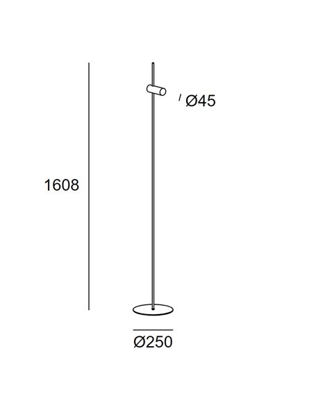 Nude Single floor lamp - LedsC4 - Minimalist floor lamp, Available in 3 sizes
