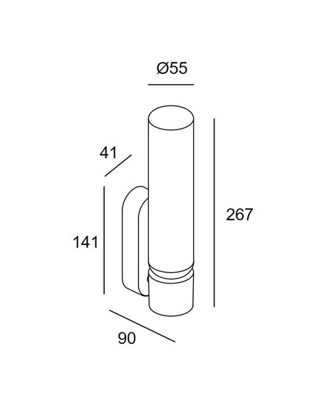Dresden wall light - LedsC4 - Glass bathroom light, 2 colours, LED 3000K