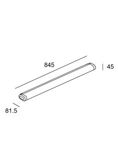 Toi wall light - LedsC4 - Bathroom wall light LED 3000K, Length: 84,5 cm 2