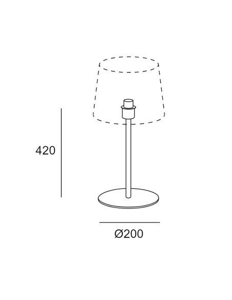 Metrica Round table lamp - LedsC4 - Lamp in 2 colours with white lampshade