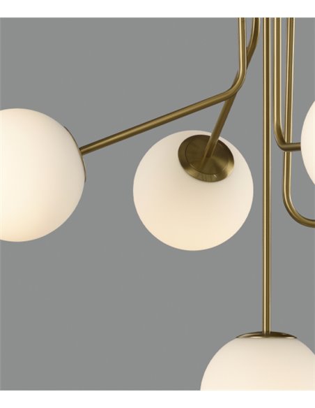 Parma pendant light - ACB - Ball lamp with 5 lights, Old gold metal