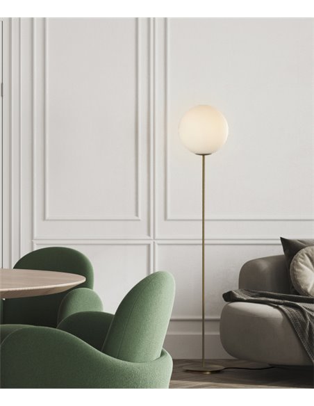 Parma floor lamp - ACB - Ball light in antique gold, Height: 150 cm