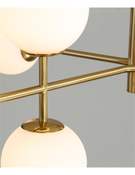 Doris pendant light - ACB - Ball lamp with 8 lights, Old gold finish