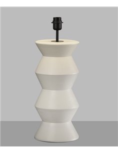 Ibiza table lamp - ACB - Decorative white ceramic light, Lampshade included 2