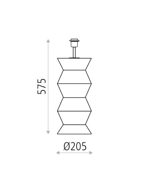 Ibiza table lamp - ACB - Decorative white ceramic light, Lampshade included