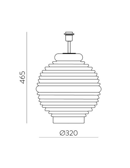 Tarifa table lamp - ACB - Decorative light made of black ceramic, lampshade included