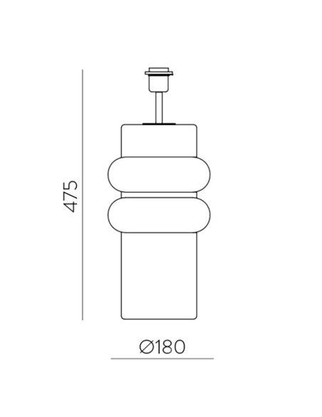 Almería table lamp - ACB - Elegant black ceramic table lamp, lampshade included