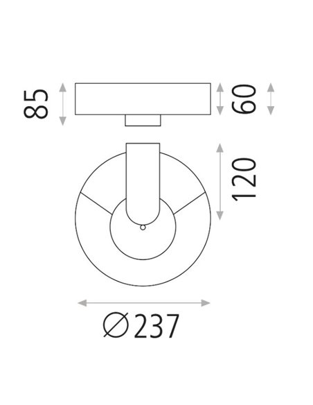 Gloss wall light - ACB - Outdoor solar light, LED 3000K