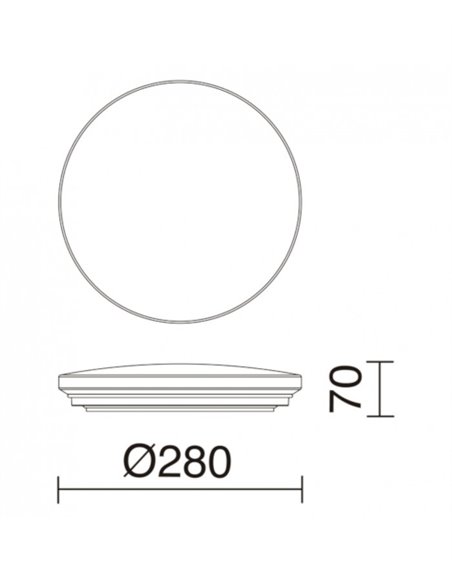 Carme Rimless ceiling light - Indeluz - Novolux Lighting - Ceiling lamp 28/38 cm