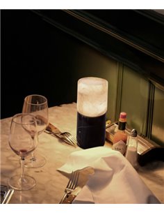 Rock table lamp - Robin - Marble and alabaster light, 1xE27