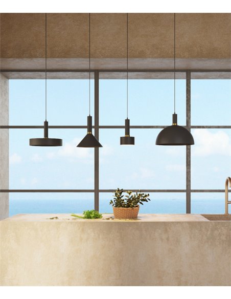 Renata Cone pendant light - Robin - Modern style, Aluminium lampshade in 2 colours, 1xE27