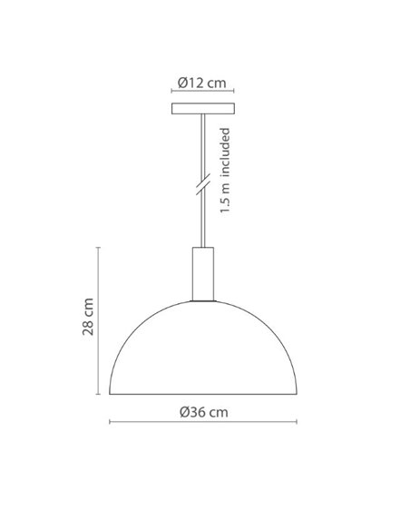 Renata Bell pendant light - Robin - Semi-oval lampshade in 2 colours, Ø 36 cm