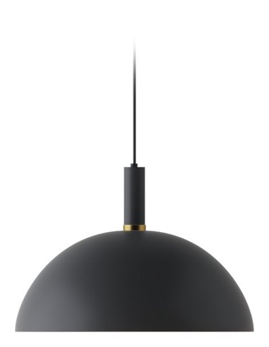 Renata Bell pendant light - Robin - Semi-oval lampshade in 2 colours, Ø 36 cm