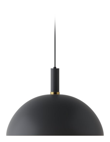 Renata Bell pendant light - Robin - Semi-oval lampshade in 2 colours, Ø 36 cm