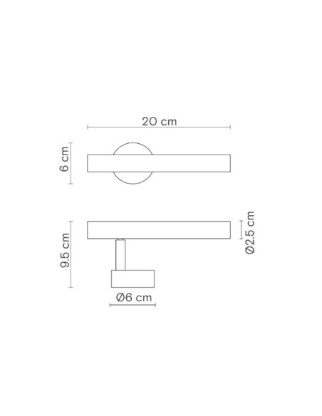 Rui reading wall light - Robin  - Adjustable head, available in 3 finishes, LED 3000K
