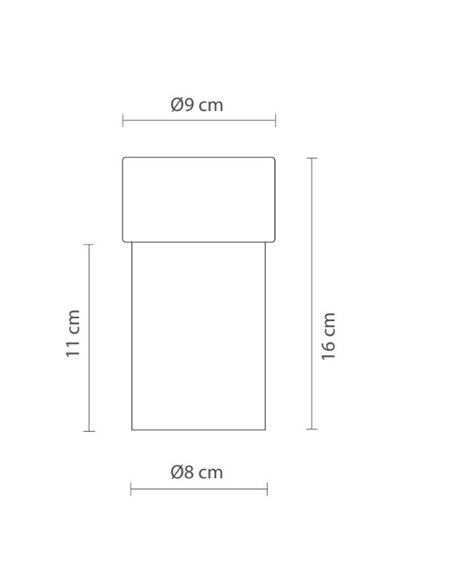 Rizzo portable light - Robin - Modern design made of alabaster and recycled wood, LED 3000K 250 lm, Push dimmable