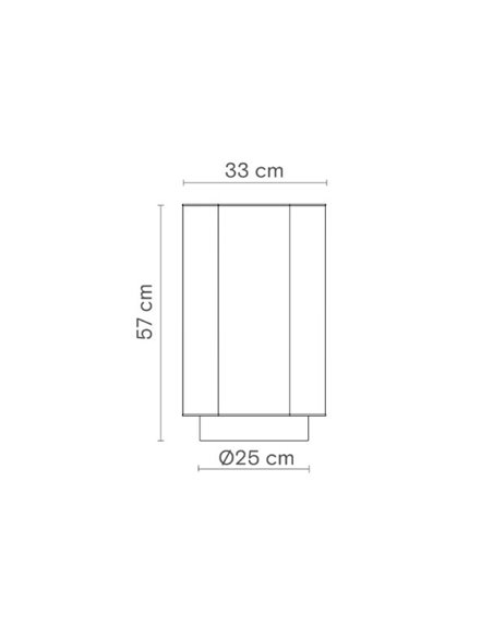 Roxi floor lamp - Robin - Available in 2 sizes: 57 cm/78 cm, White cream fabric shade