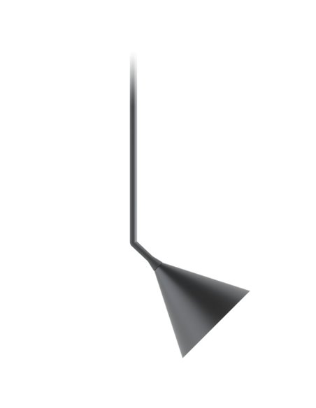 Rubi Mono Side pendant light - Robin - Minimalist design in black, gold interior