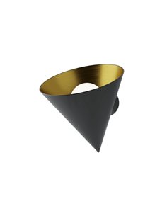Rubi wall light - Robin - Modern lamp in black and gold