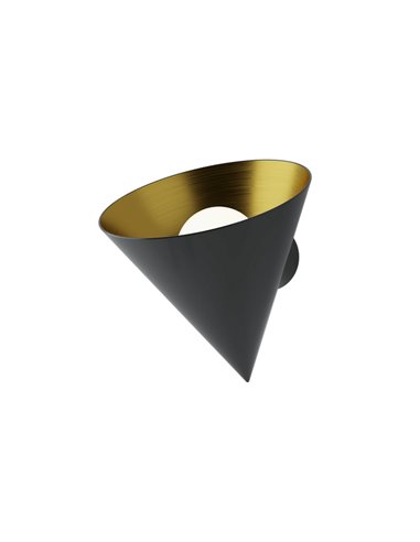 Rubi wall light - Robin - Modern lamp in black and gold