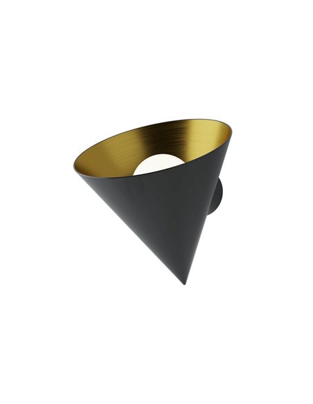 Rubi wall light - Robin - Modern lamp in black and gold