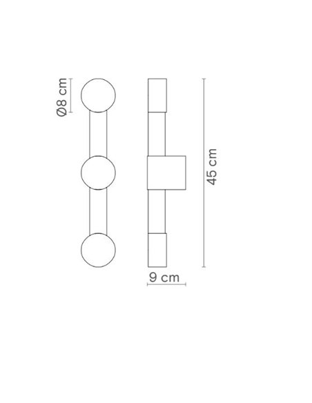 Rigoberta Indirect Duo wall lamp - Robin - Minimalist linear design, LED 3000K 1840 lm