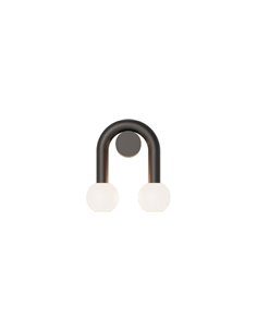 Rigoberta Direct Super wall light - Robin - Ball lamp in black or white, 2xG9